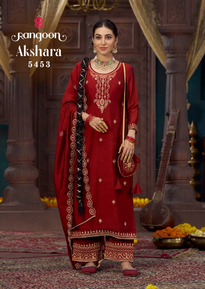 Akshara By Rangoon Silk Designer Readymade Suits Wholesale Shop In Surat